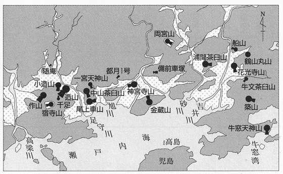 吉備の川と古墳