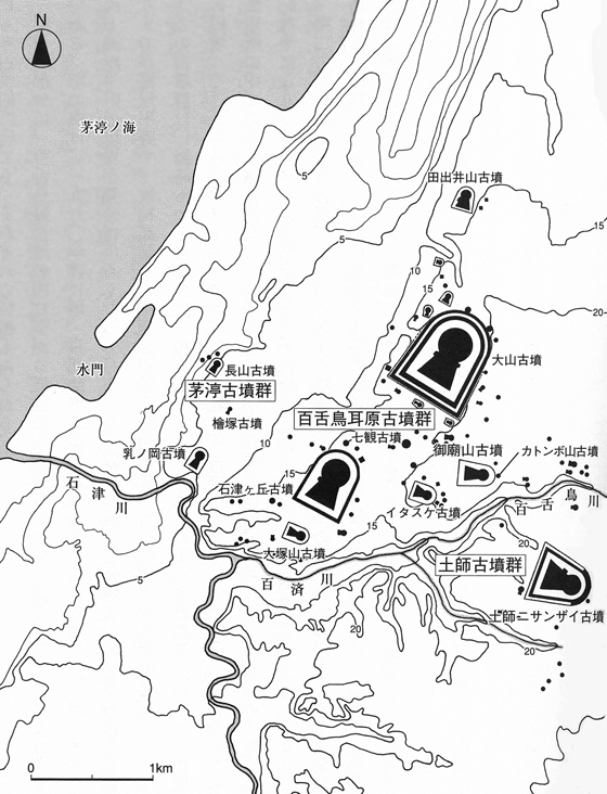 百舌鳥古墳群地図